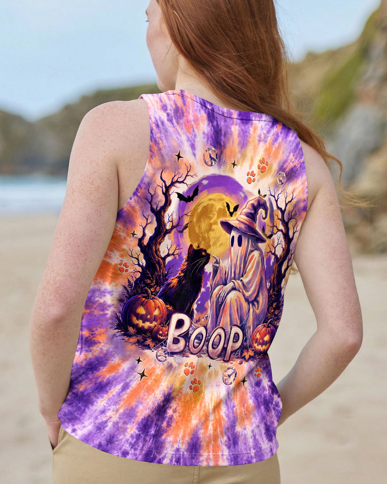 BOOP GHOST BLACK CAT HALLOWEEN ALL OVER PRINT - TLNT1707262