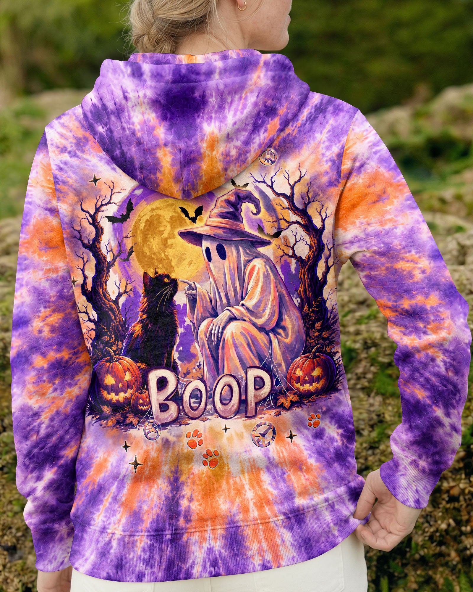 BOOP GHOST BLACK CAT HALLOWEEN ALL OVER PRINT - TLNT1707262