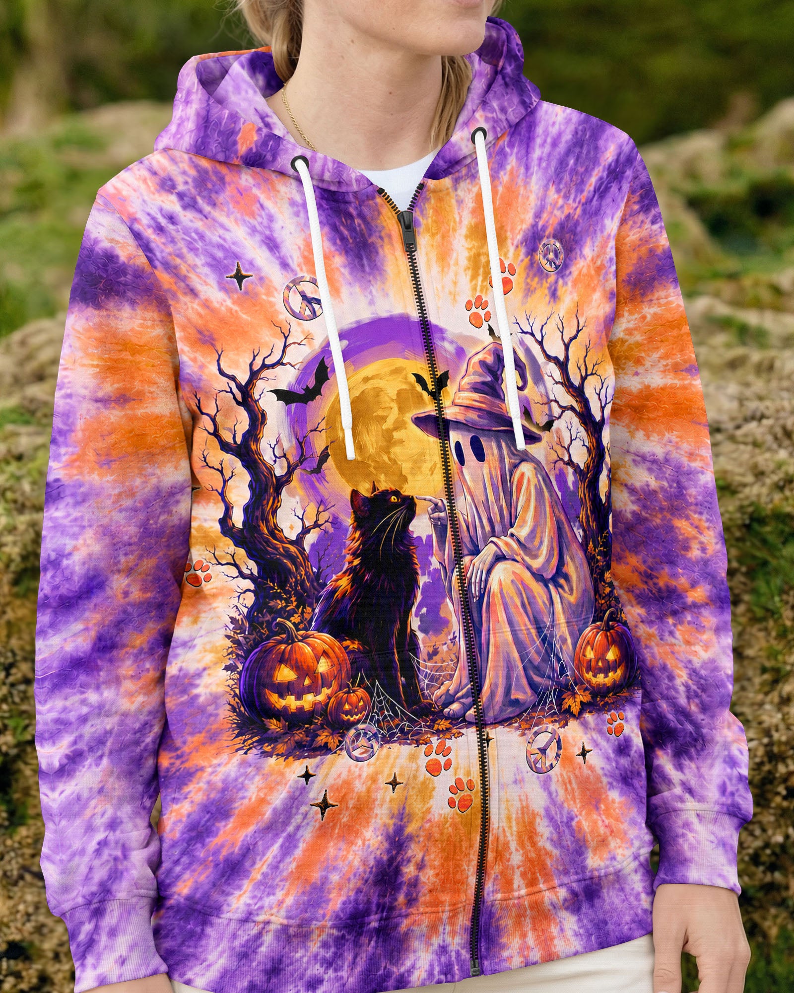 BOOP GHOST BLACK CAT HALLOWEEN ALL OVER PRINT - TLNT1707262
