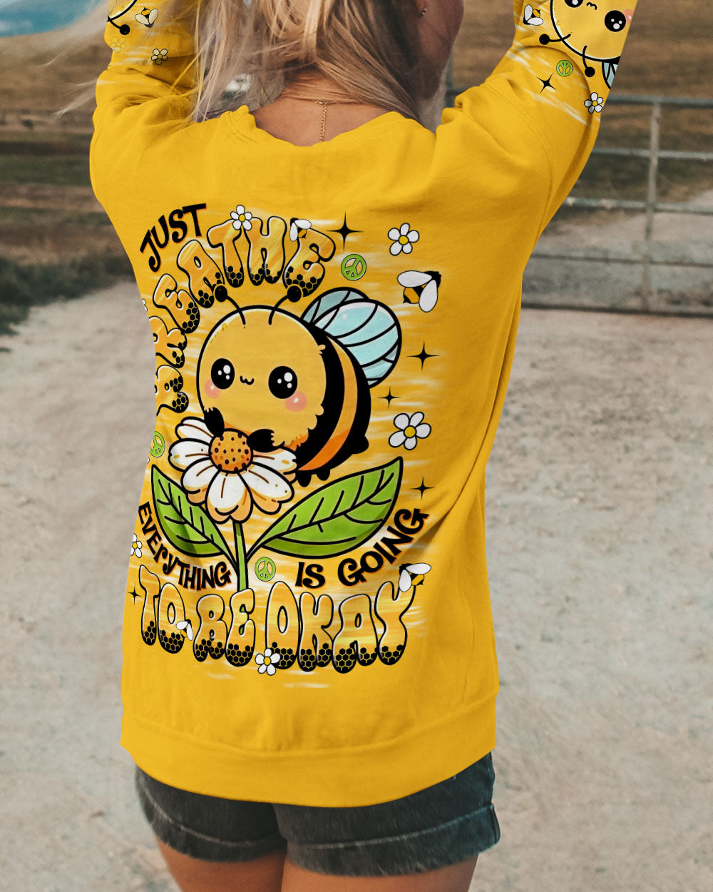 JUST BREATHE BEE ALL OVER PRINT - TLNT1809252