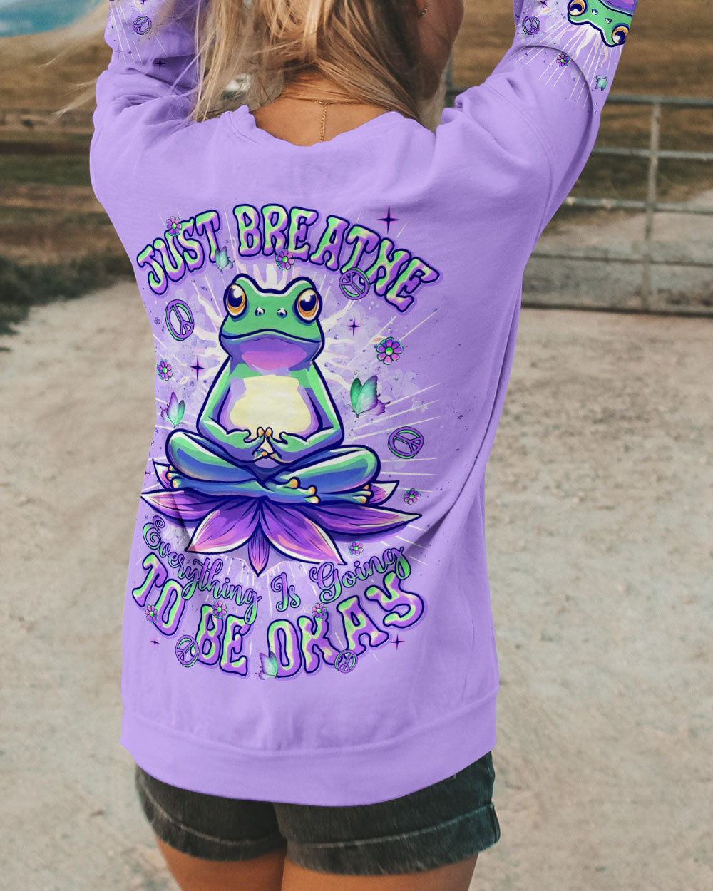 JUST BREATHE FROG ALL OVER PRINT  - TLNT1902255