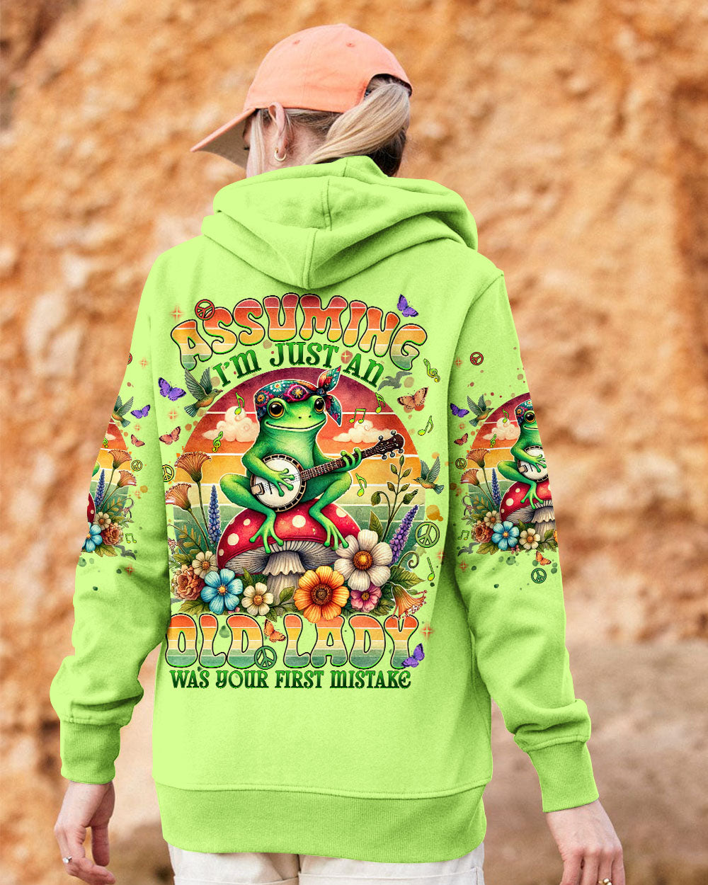 ASSUMING I'M JUST AN OLD LADY FROG ALL OVER PRINT - TLNT1903254
