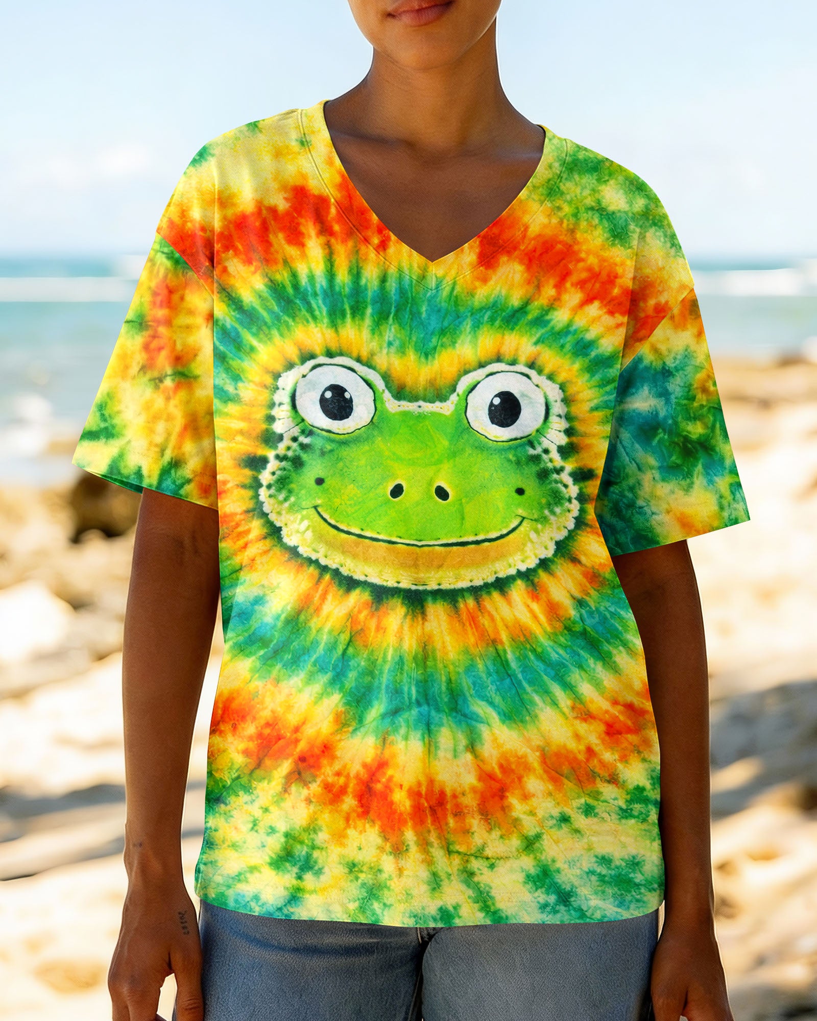 HIPPIE FROG SWIRL  ALL OVER PRINT - TLNT1903262