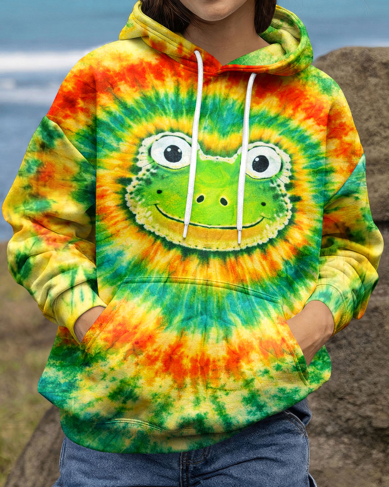 HIPPIE FROG SWIRL  ALL OVER PRINT - TLNT1903262