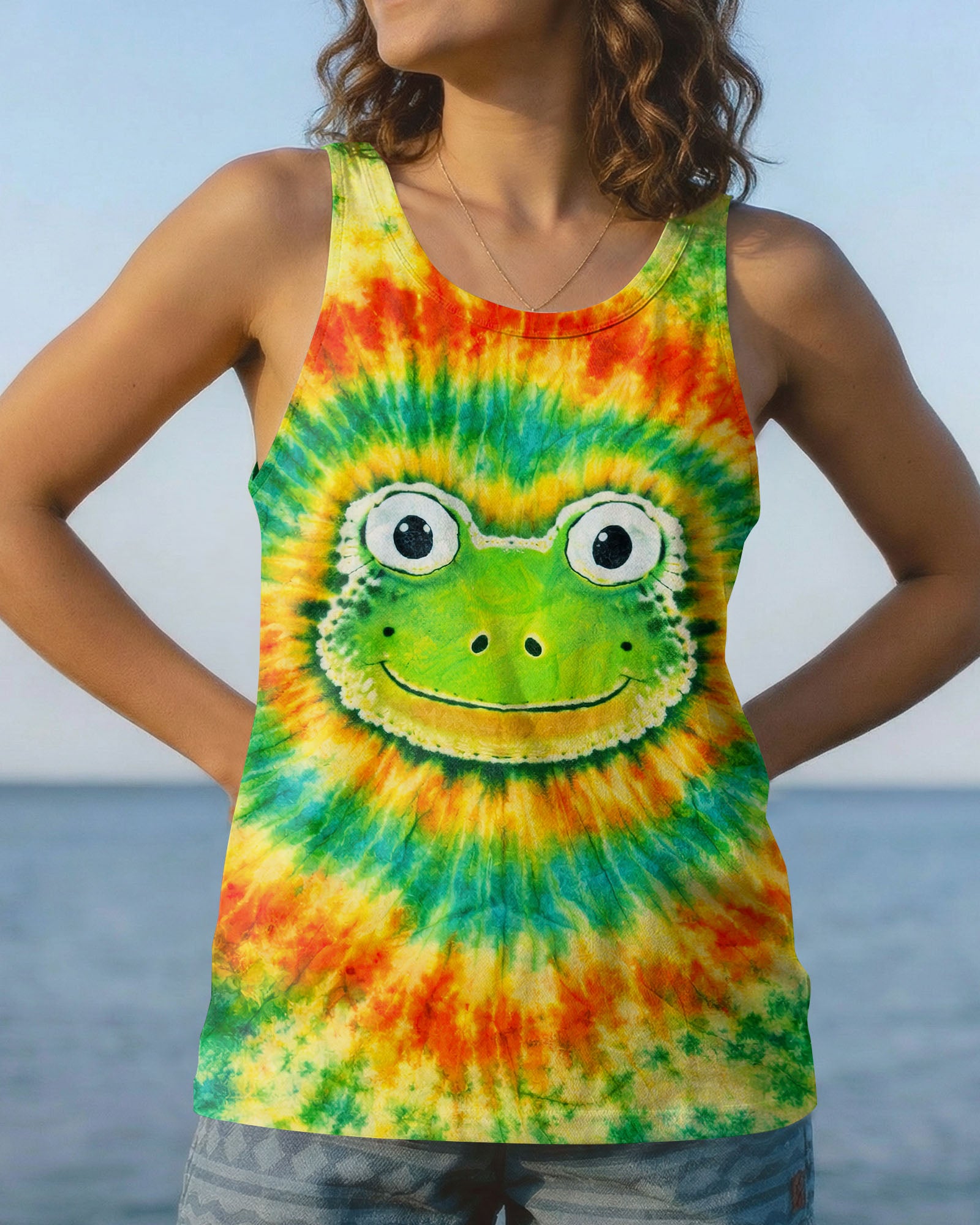 HIPPIE FROG SWIRL  ALL OVER PRINT - TLNT1903262