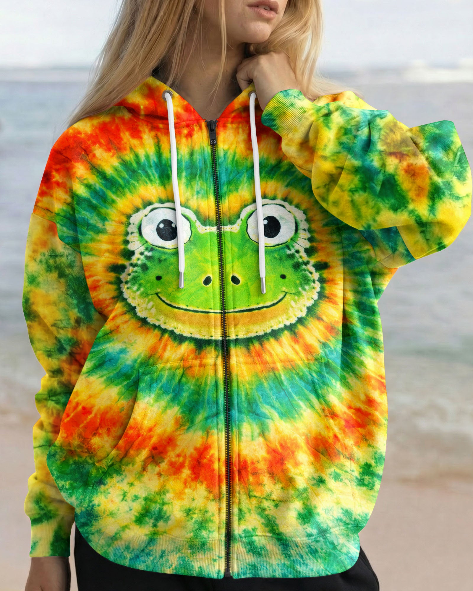 HIPPIE FROG SWIRL  ALL OVER PRINT - TLNT1903262