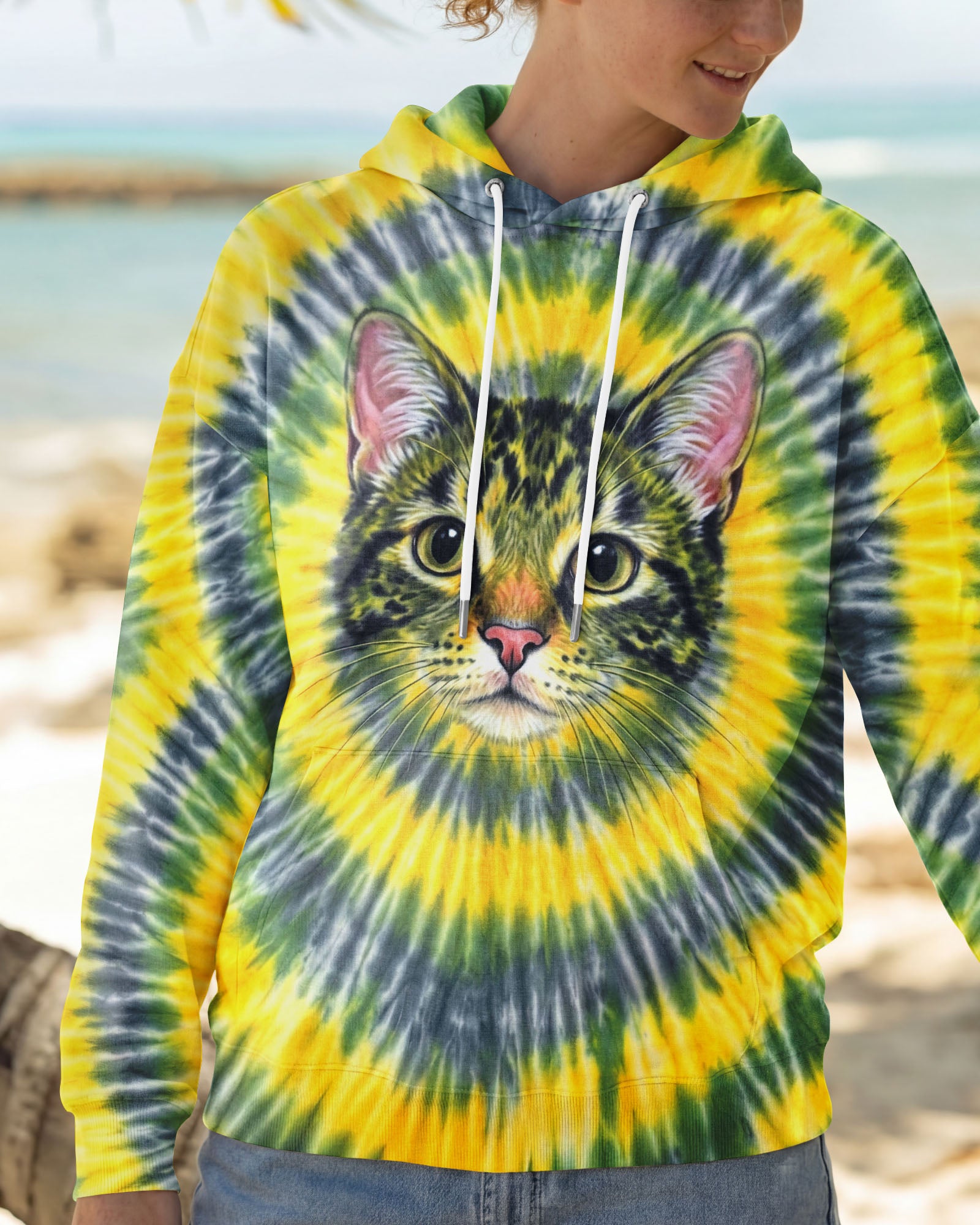 FUNNY CAT  SWIRL  ALL OVER PRINT - TLNT2003261