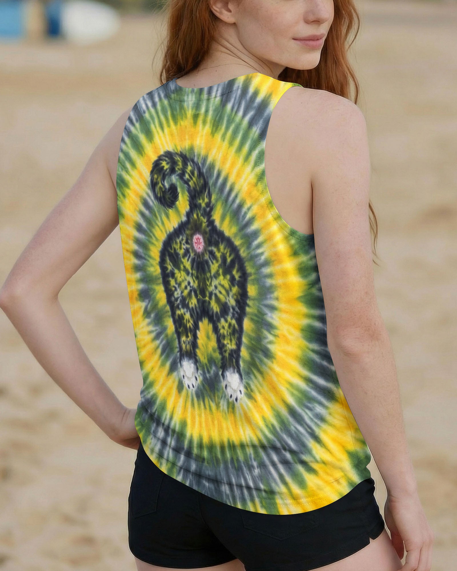 FUNNY CAT  SWIRL  ALL OVER PRINT - TLNT2003261