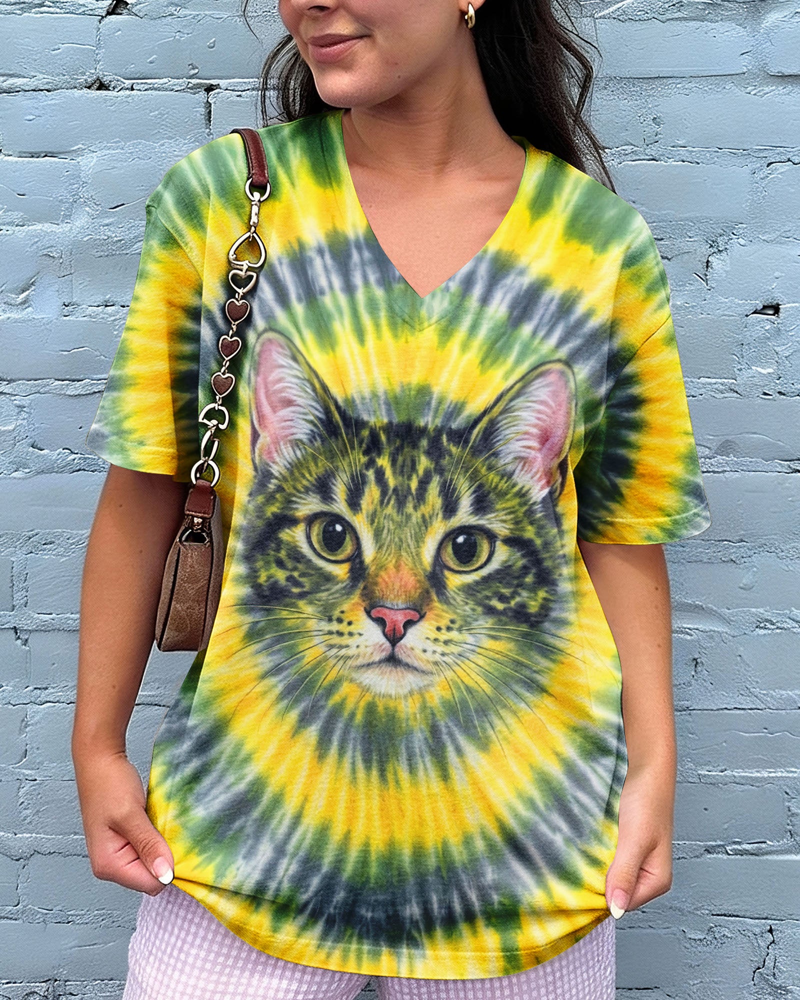 FUNNY CAT  SWIRL  ALL OVER PRINT - TLNT2003261