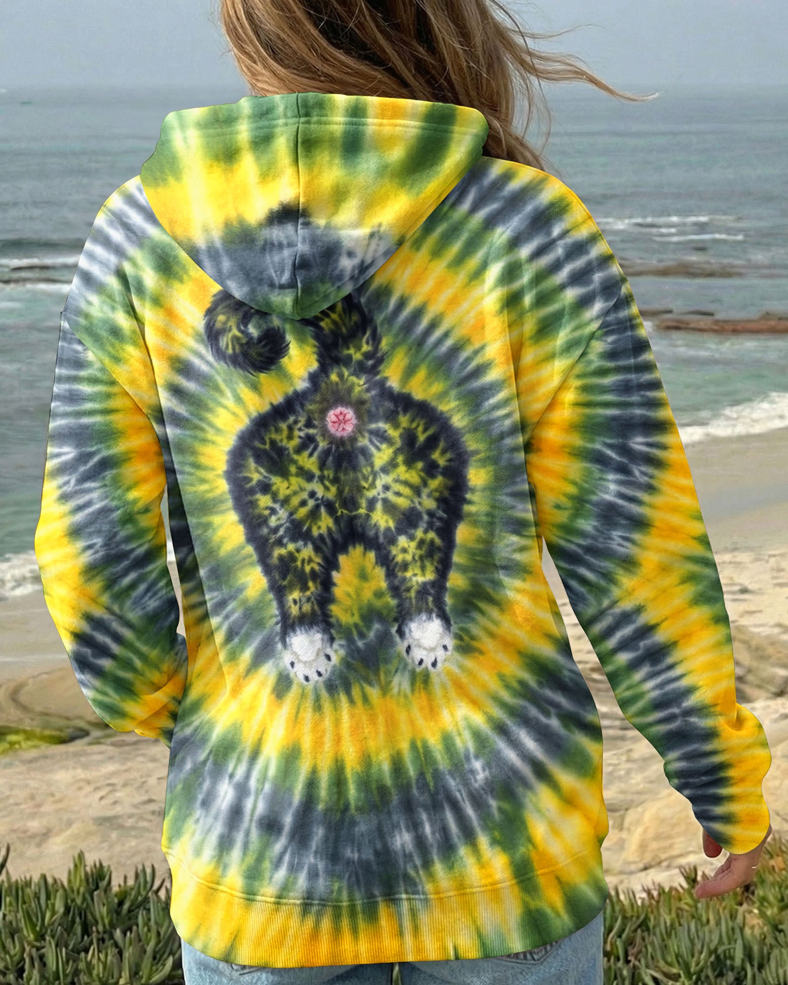 FUNNY CAT  SWIRL  ALL OVER PRINT - TLNT2003261