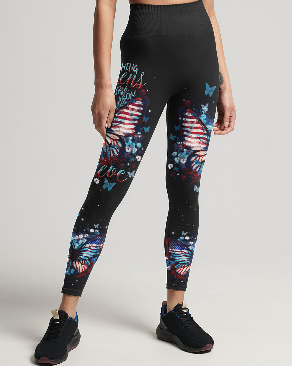 JUST BELIEVE FLAG BUTTERFLY ALL OVER PRINT - TLNT2007233