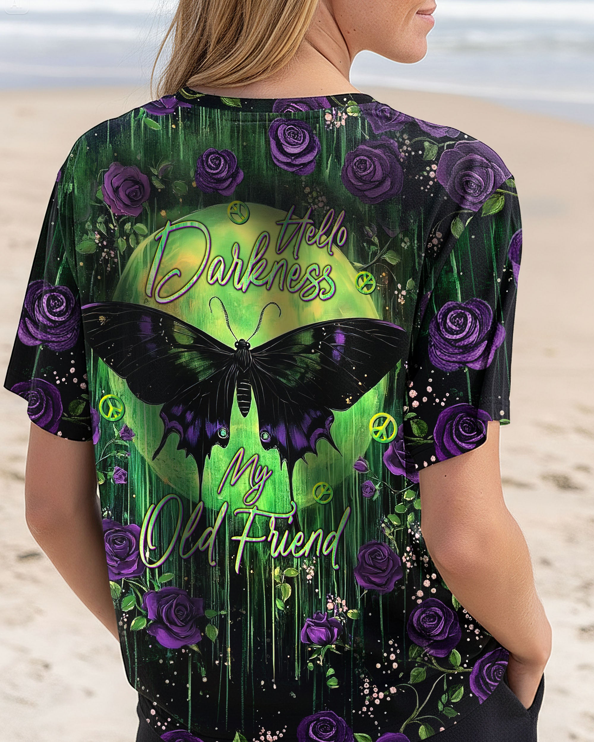 HELLO DARKNESS MY OLD FRIEND BUTTERFLY MOON ALL OVER PRINT - TLNT2011253