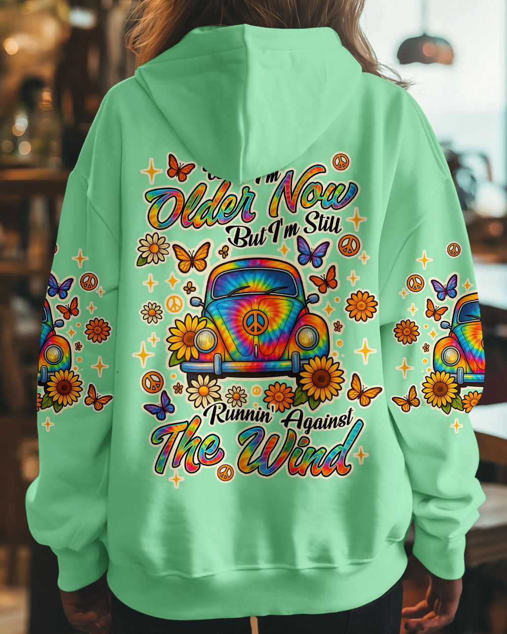 RUNNING AGAINST THE WIND CAR TIE DYE ALL OVER PRINT - TLNT2105253