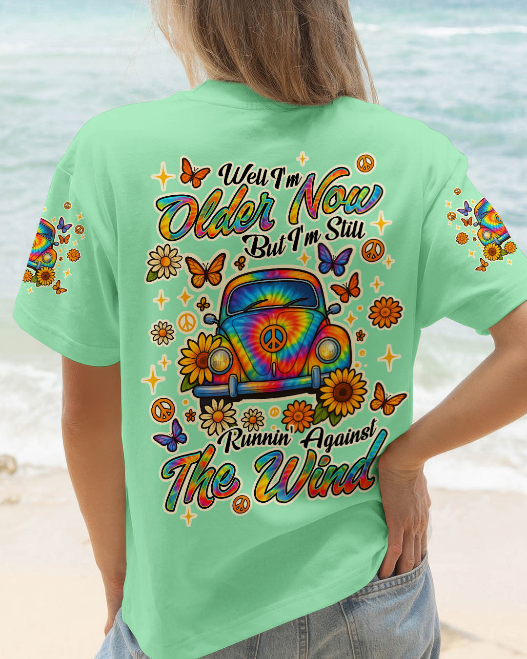 RUNNING AGAINST THE WIND CAR TIE DYE ALL OVER PRINT - TLNT2105253