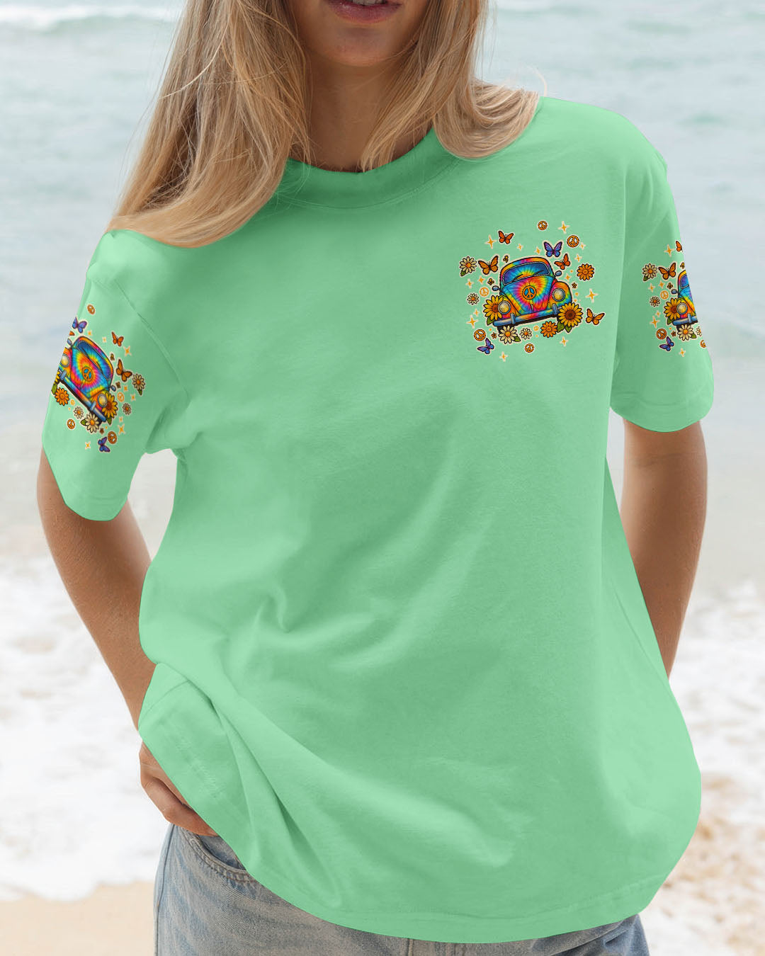 RUNNING AGAINST THE WIND CAR TIE DYE ALL OVER PRINT - TLNT2105253