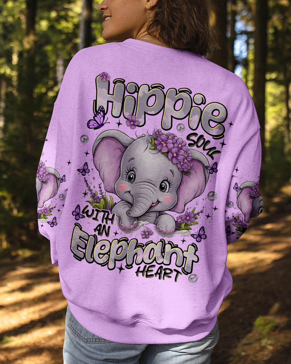 HIPPIE SOUL WITH AN ELEPHANT HEART ALL OVER PRINT - TLNT2107251