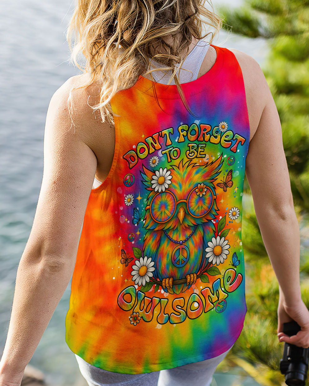 DON'T FORGET TO BE OWLSOME TIE DYE ALL OVER PRINT - TLNT2406252
