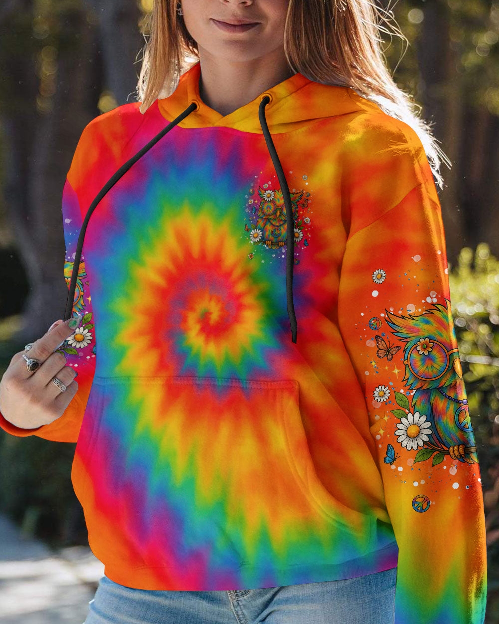 DON'T FORGET TO BE OWLSOME TIE DYE ALL OVER PRINT - TLNT2406252