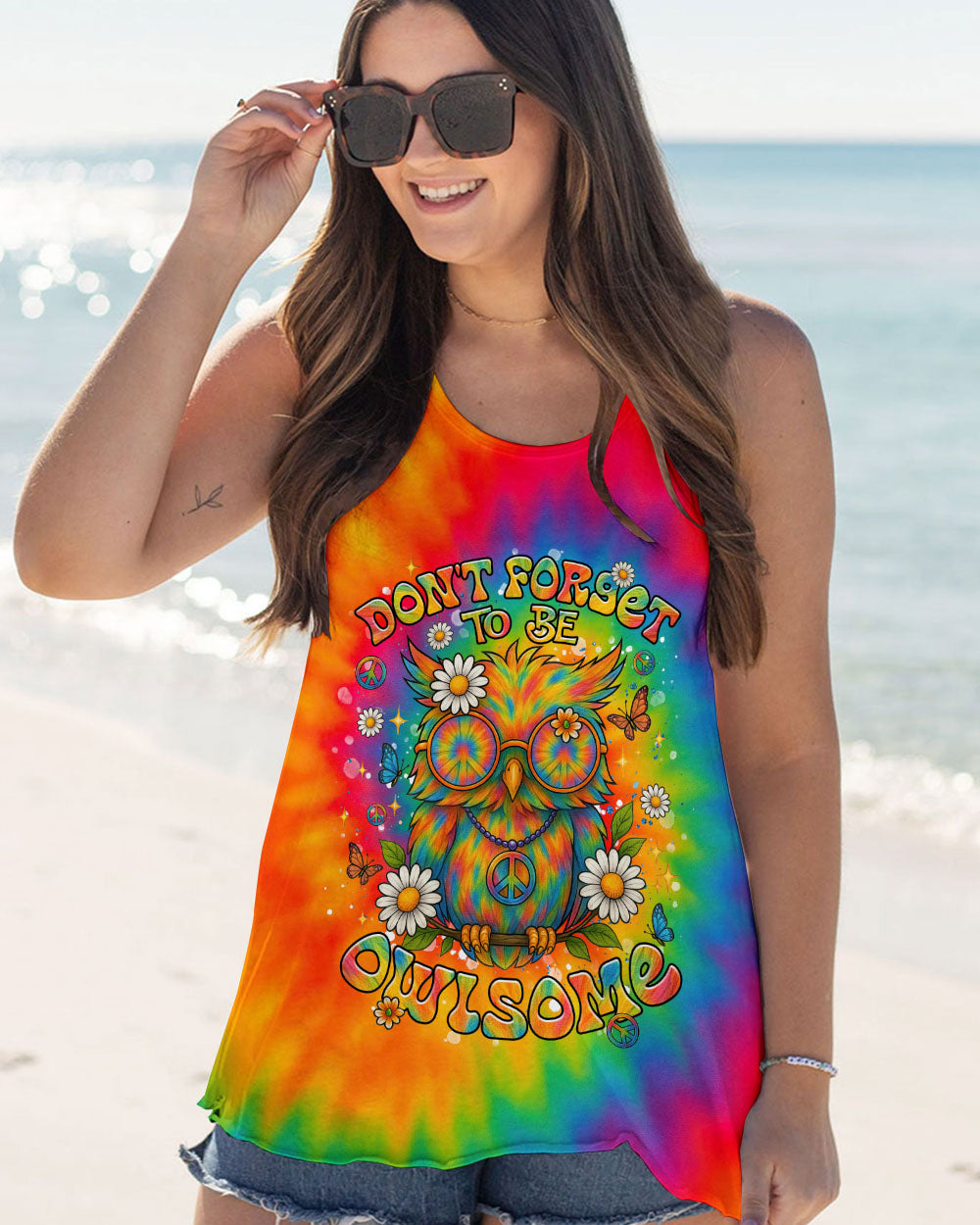 DON'T FORGET TO BE OWLSOME TIE DYE ALL OVER PRINT - TLNT2406252