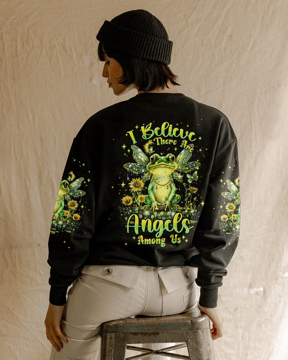 I BELIEVE THERE ARE ANGELS AMONG US FROG ALL OVER PRINT - TLNT2603245