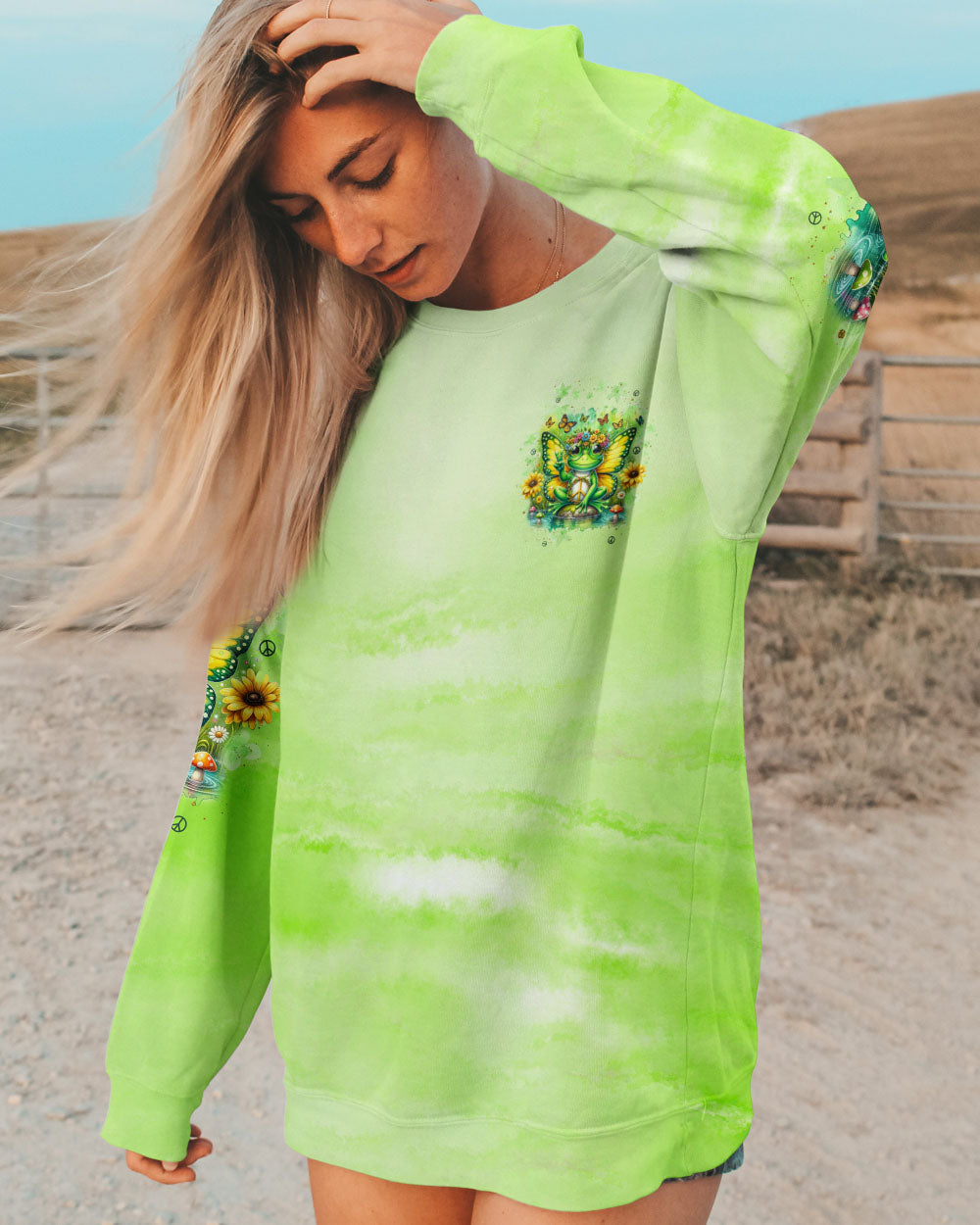 AGE DOESN'T MATTER FROG FLOWER ALL OVER PRINT - TLNT2708244