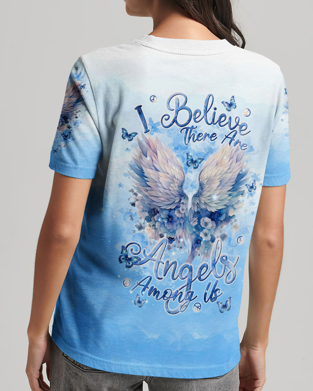 I BELIEVE THERE ARE ANGELS AMONG US WINGS ALL OVER PRINT - TLNT2802244