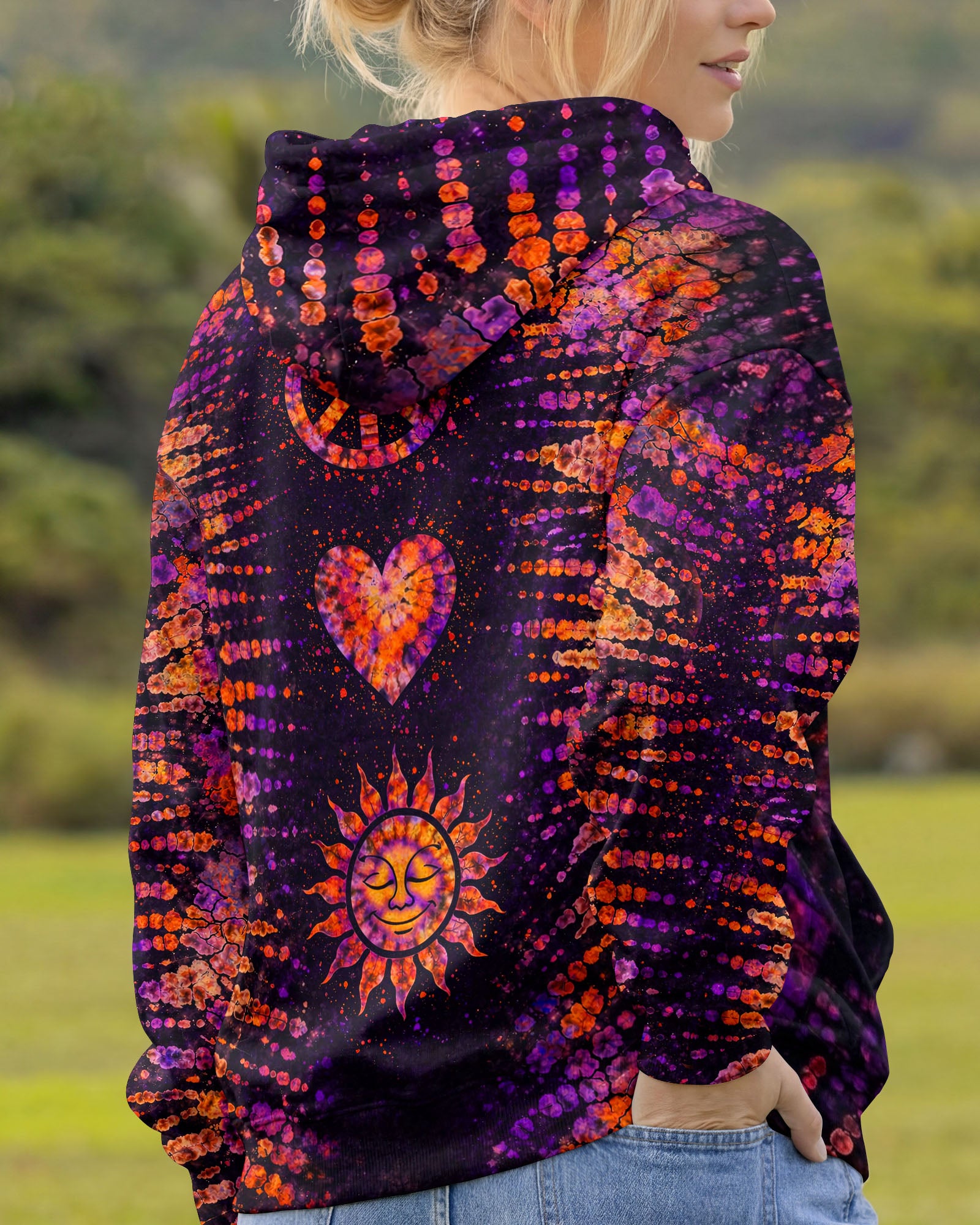 PEACE LOVE SUN SWIRL ALL OVER PRINT - TLNT2803262