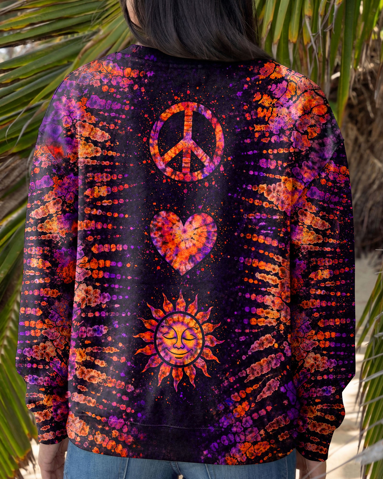 PEACE LOVE SUN SWIRL ALL OVER PRINT - TLNT2803262