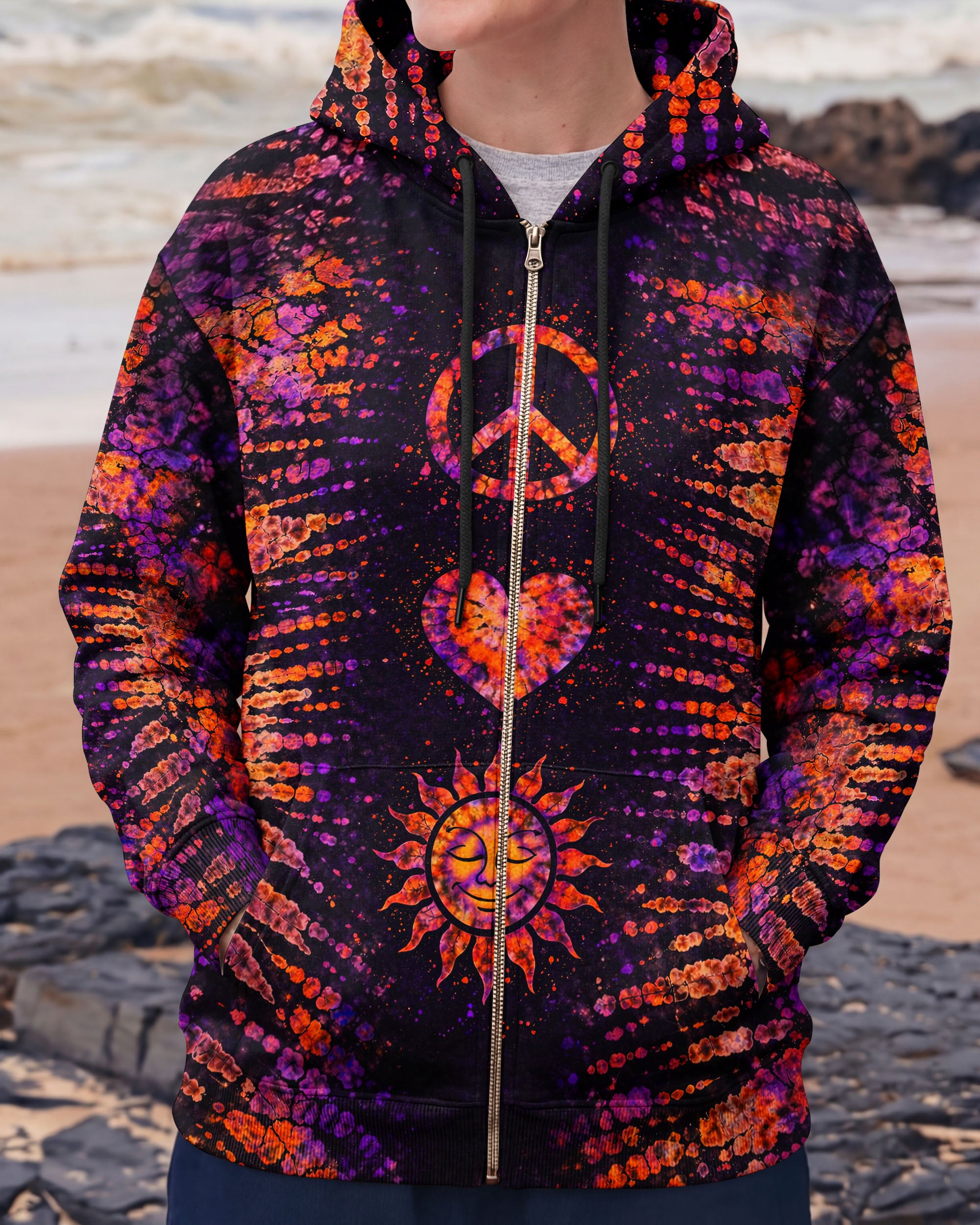 PEACE LOVE SUN SWIRL ALL OVER PRINT - TLNT2803262