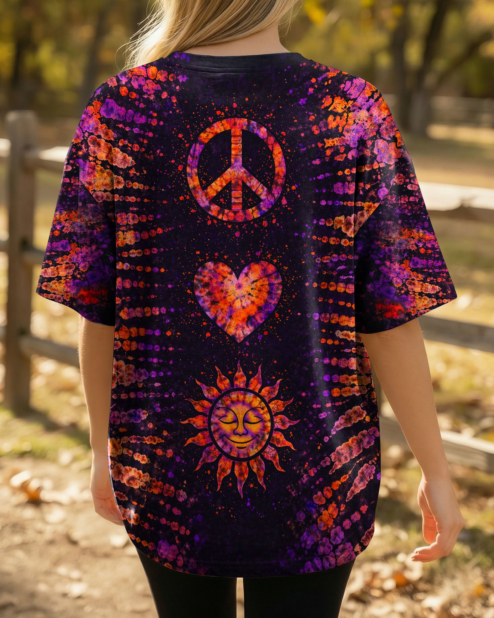 PEACE LOVE SUN SWIRL ALL OVER PRINT - TLNT2803262