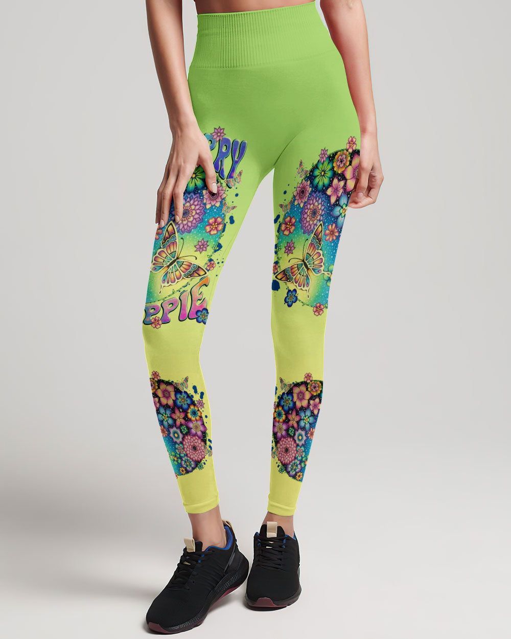 DON'T WORRY BE HIPPIE BUTTERFLY FLOWERS ALL OVER PRINT - TLNT2807231