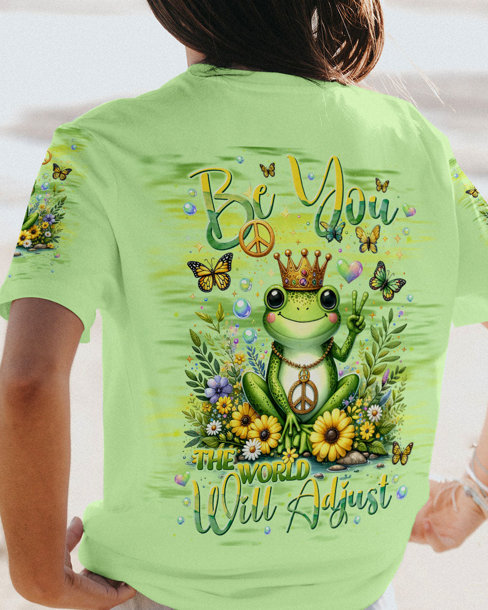 BE YOU THE WORLD WILL ADJUST FROG ALL OVER PRINT - TLNT2811232