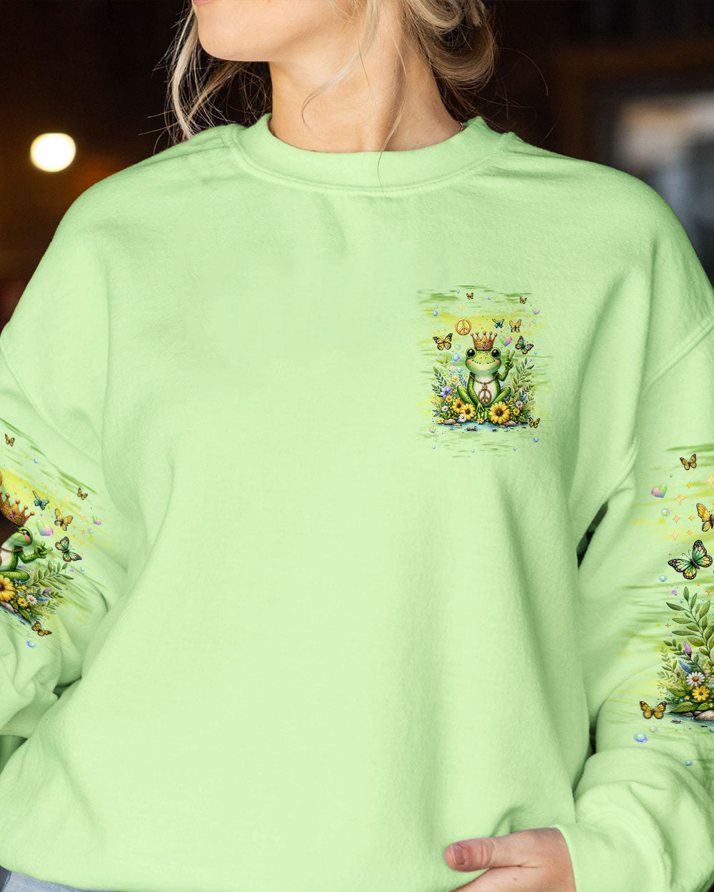 BE YOU THE WORLD WILL ADJUST FROG ALL OVER PRINT - TLNT2811232