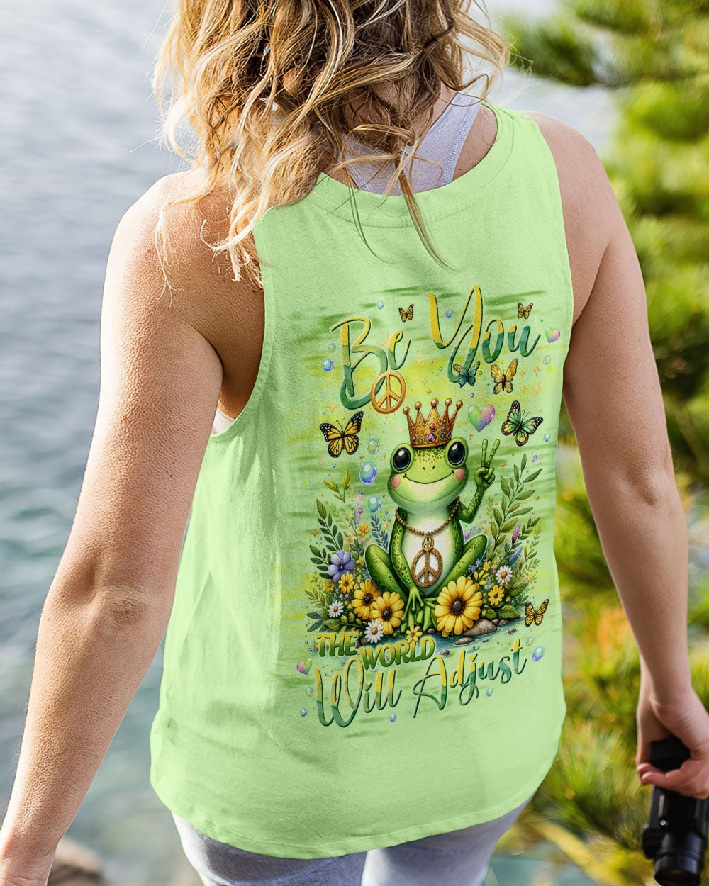BE YOU THE WORLD WILL ADJUST FROG ALL OVER PRINT - TLNT2811232