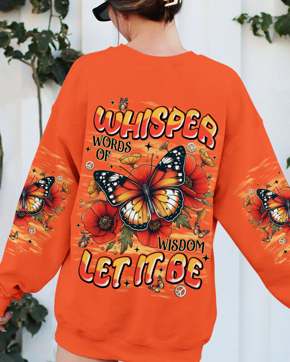 WHISPER WORDS OF WISDOM LET IT BE BUTTERFLY ALL OVER PRINT  - TLNT2908251
