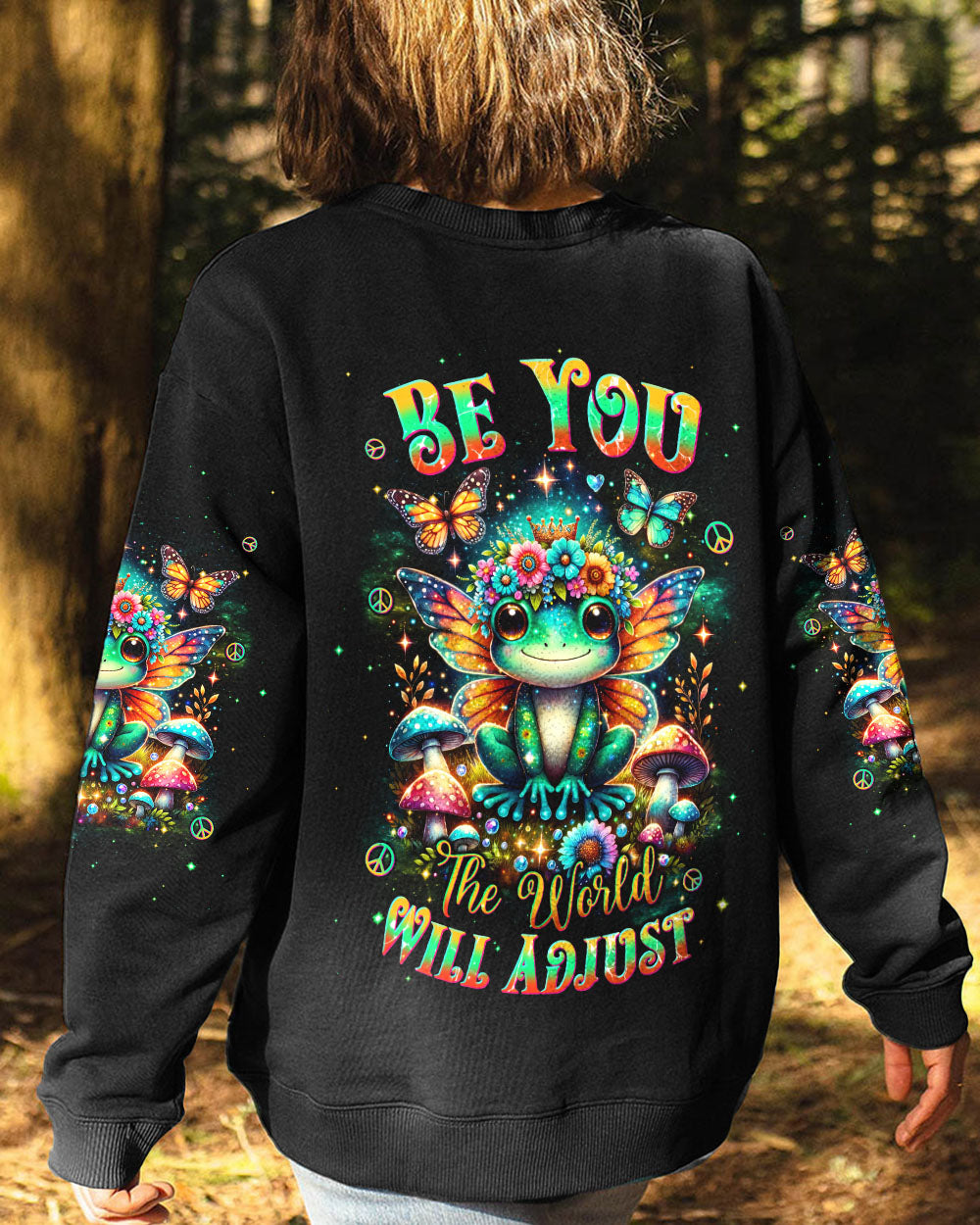 BE YOU THE WORLD WILL ADJUST FROG ALL OVER PRINT - TLNT3101241