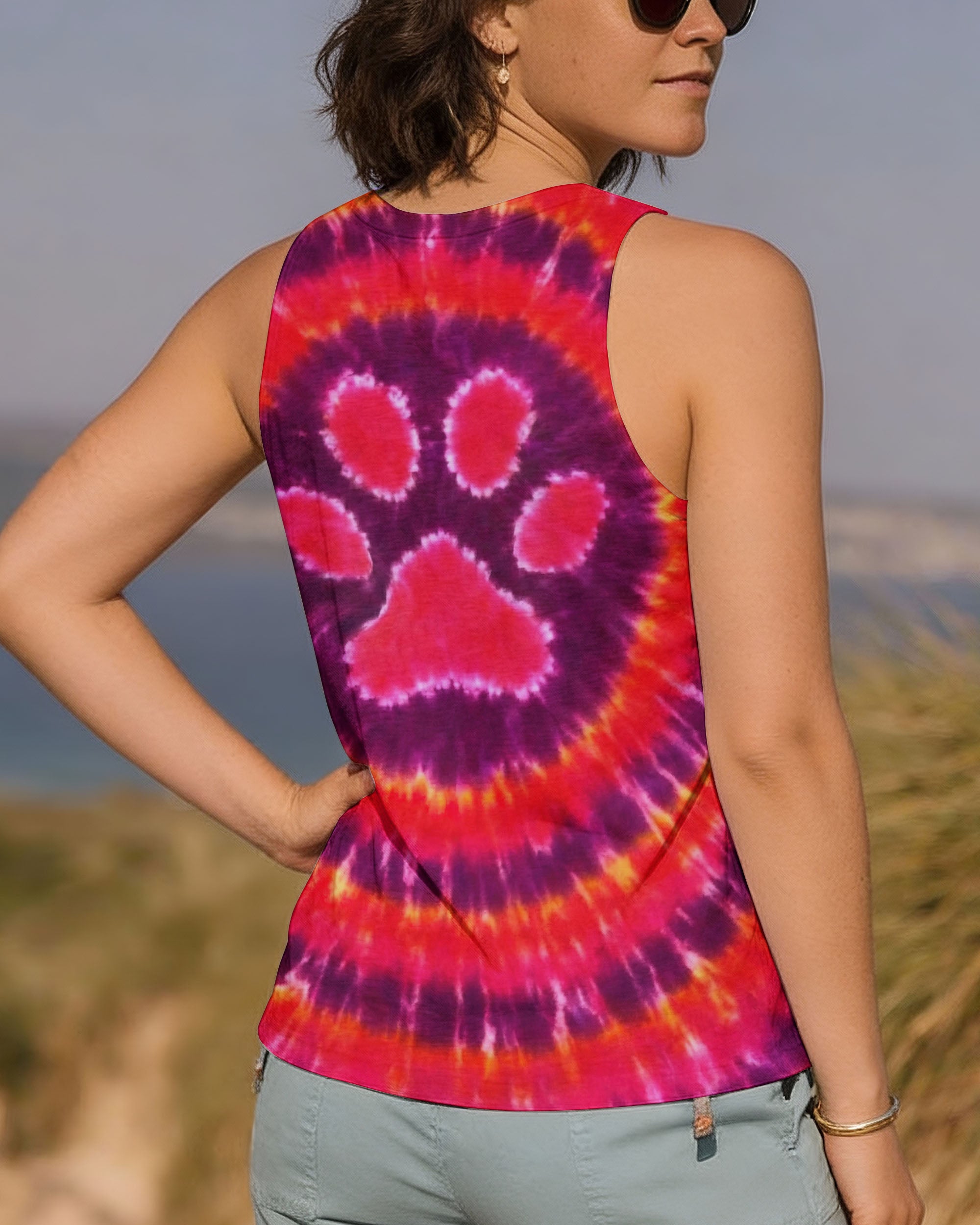 PAW PRINT HOT ORANGE  SWIRL ALL OVER PRINT - TLNT3112252