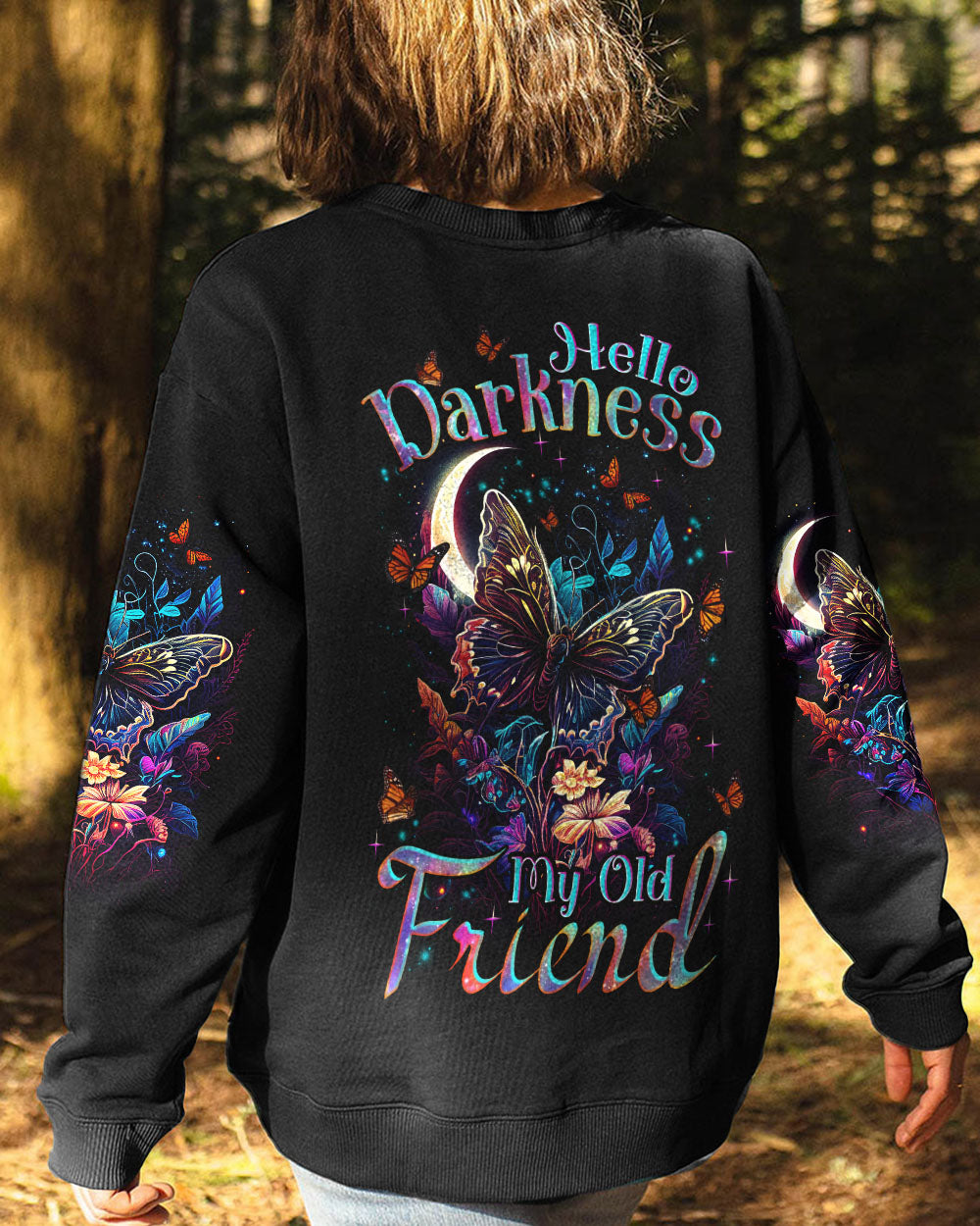 HELLO DARKNESS MY OLD FRIEND BUTTERFLY ALL OVER PRINT - TLNZ0308233