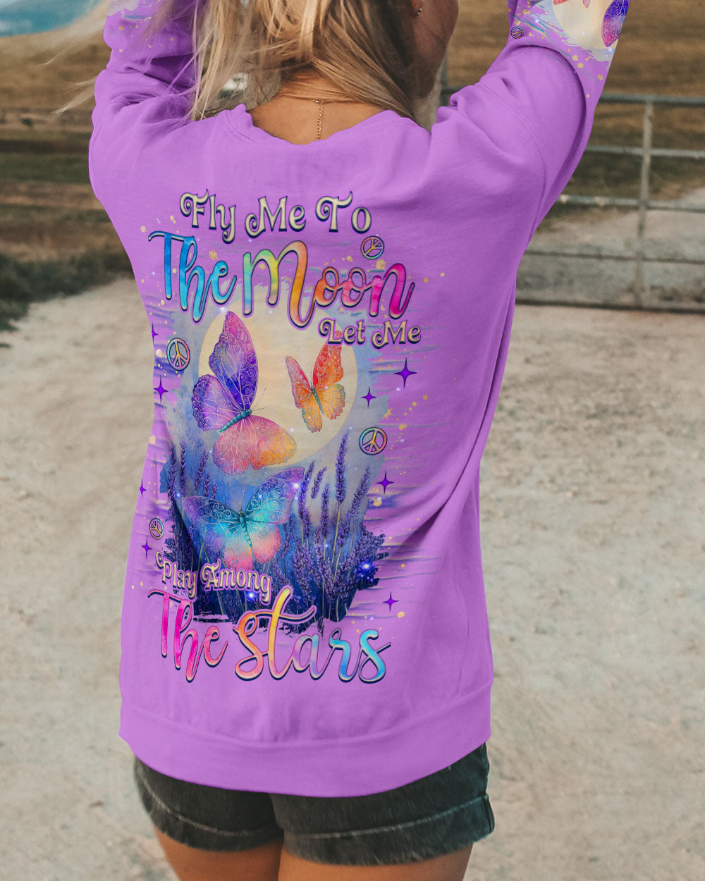 FLY ME TO THE MOON BUTTERFLY ALL OVER PRINT   - TLNZ0512242