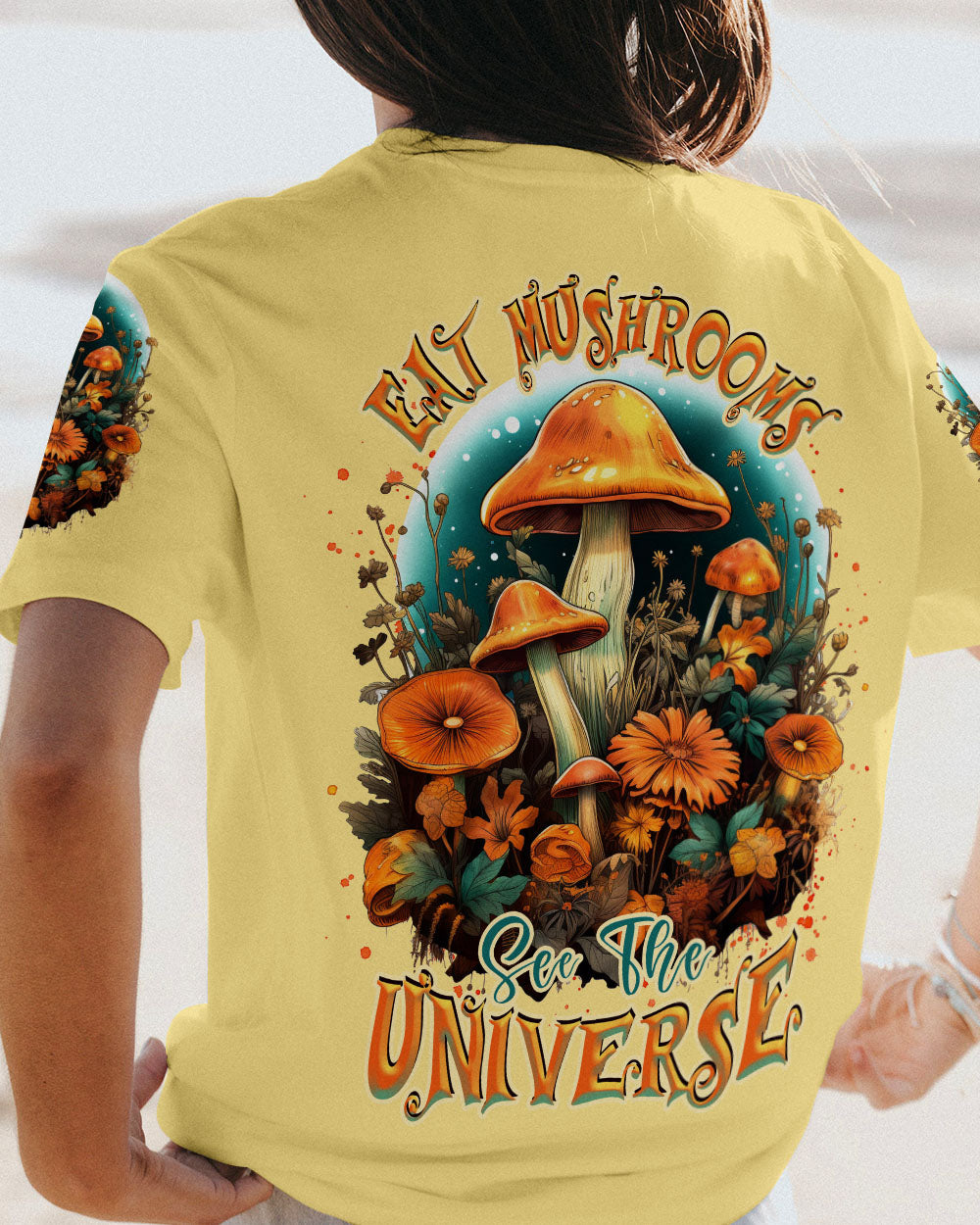 EAT MUSHROOMS SEE THE UNIVERSE AUTUMN ALL OVER PRINT - TLNZ0808231