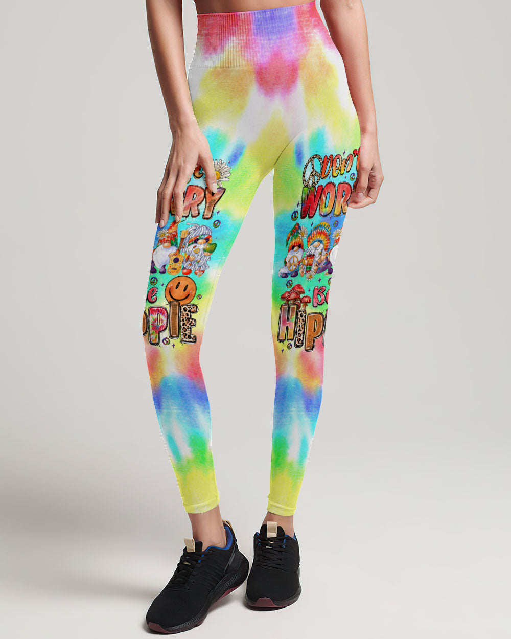 DON'T WORRY BE HIPPIE GNOME TIE DYE ALL OVER PRINT - TLNZ0809231