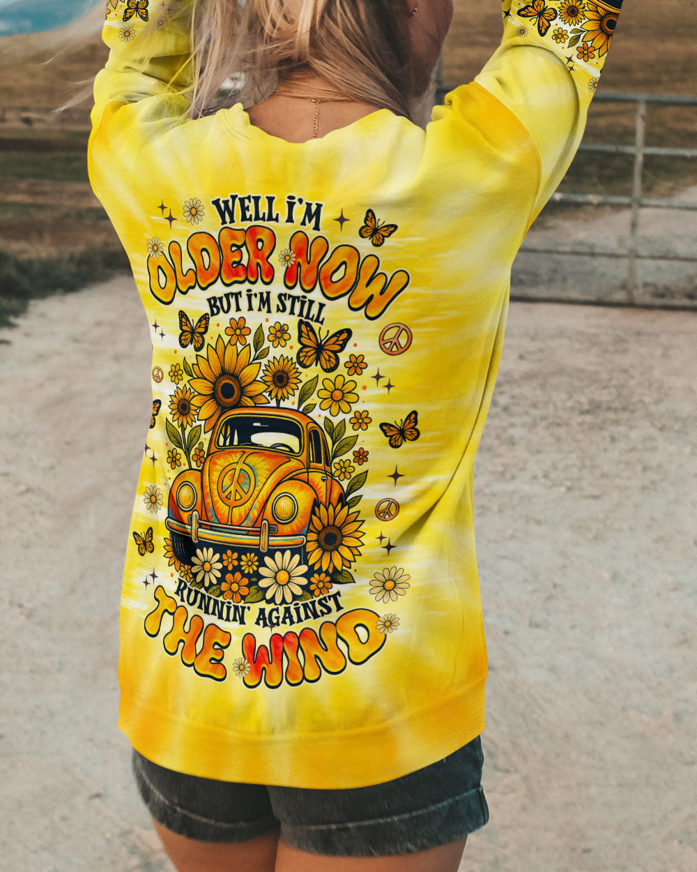 RUNNING AGAINST THE WIND CAR TIE DYE ALL OVER PRINT - TLNZ1009252