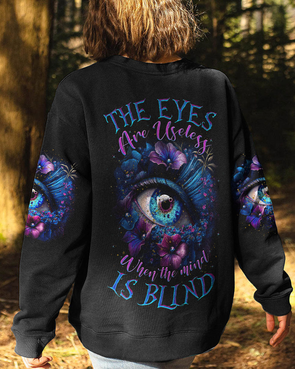 THE EYES ARE USELESS WHEN THE MIND IS BLIND ALL OVER PRINT - TLNZ1307231