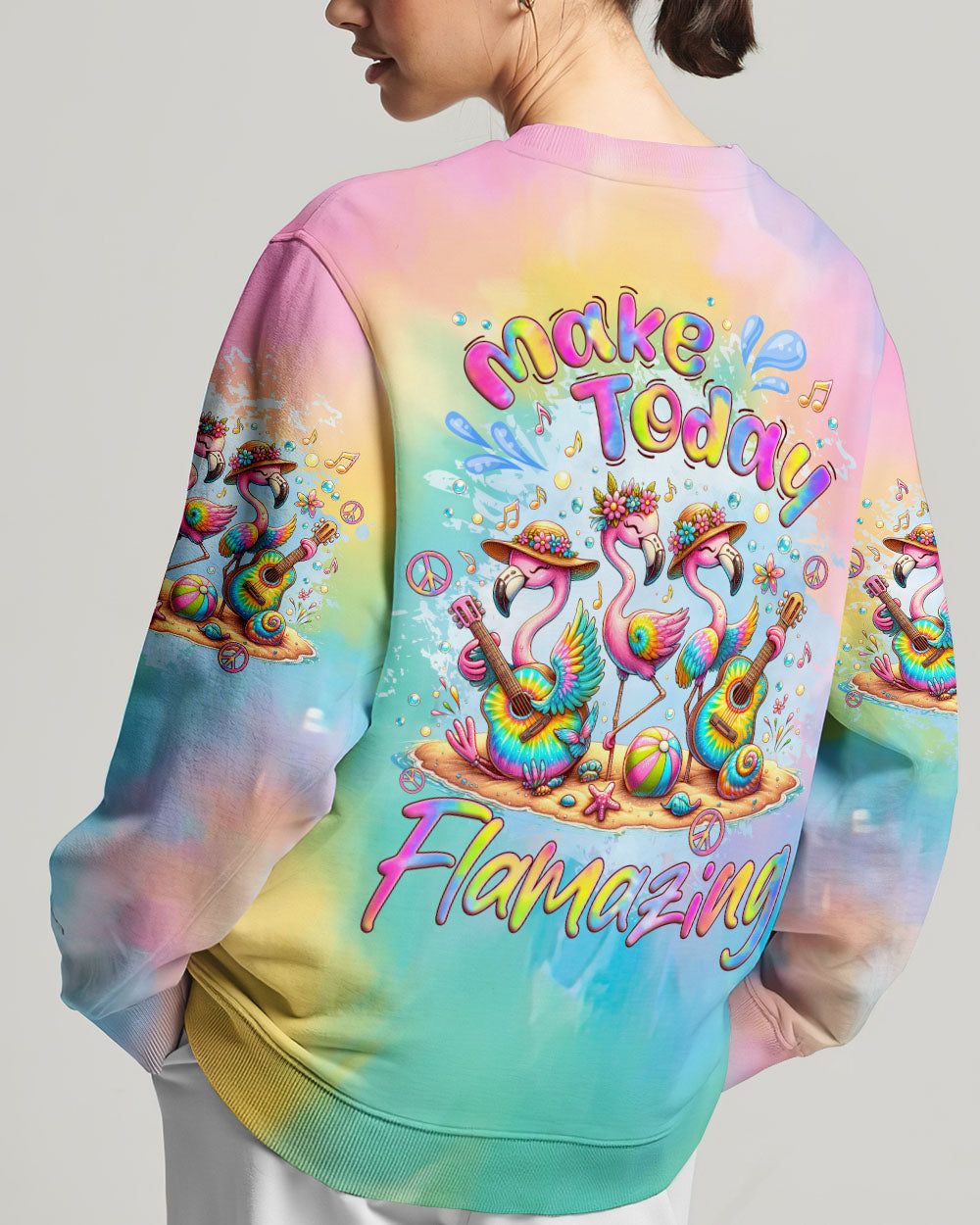 MAKE TODAY FLAMAZING FLAMINGO TIE DYE ALL OVER PRINT - TLNZ1406243