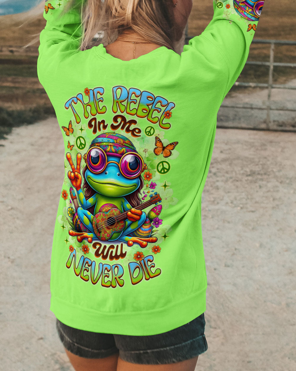 THE REBEL IN ME WILL NEVER DIE FROG ALL OVER PRINT - TLNZ1407253