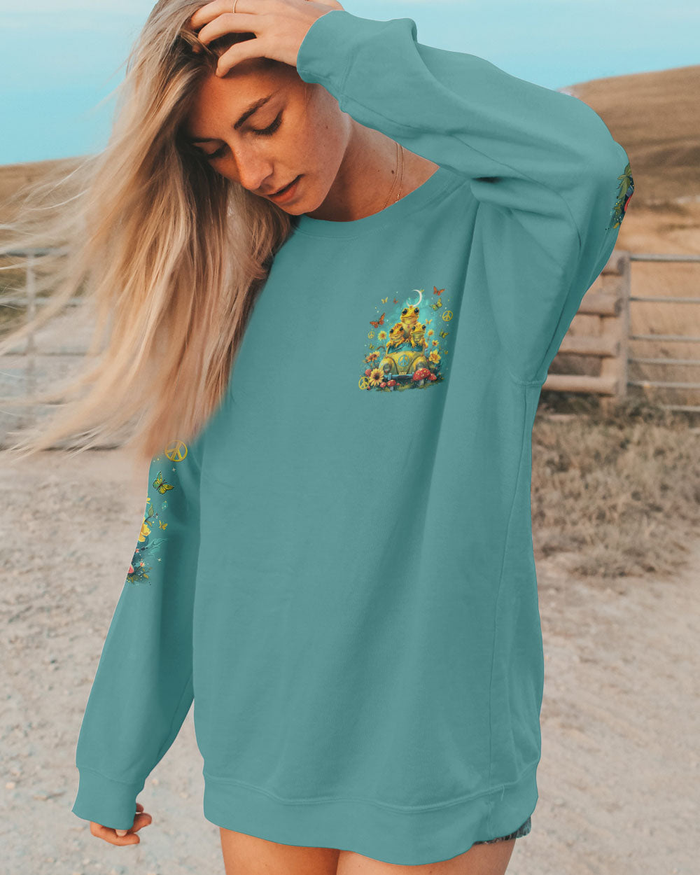 BE YOU THE WORLD WILL ADJUST FROG ALL OVER PRINT - TLNZ1503242