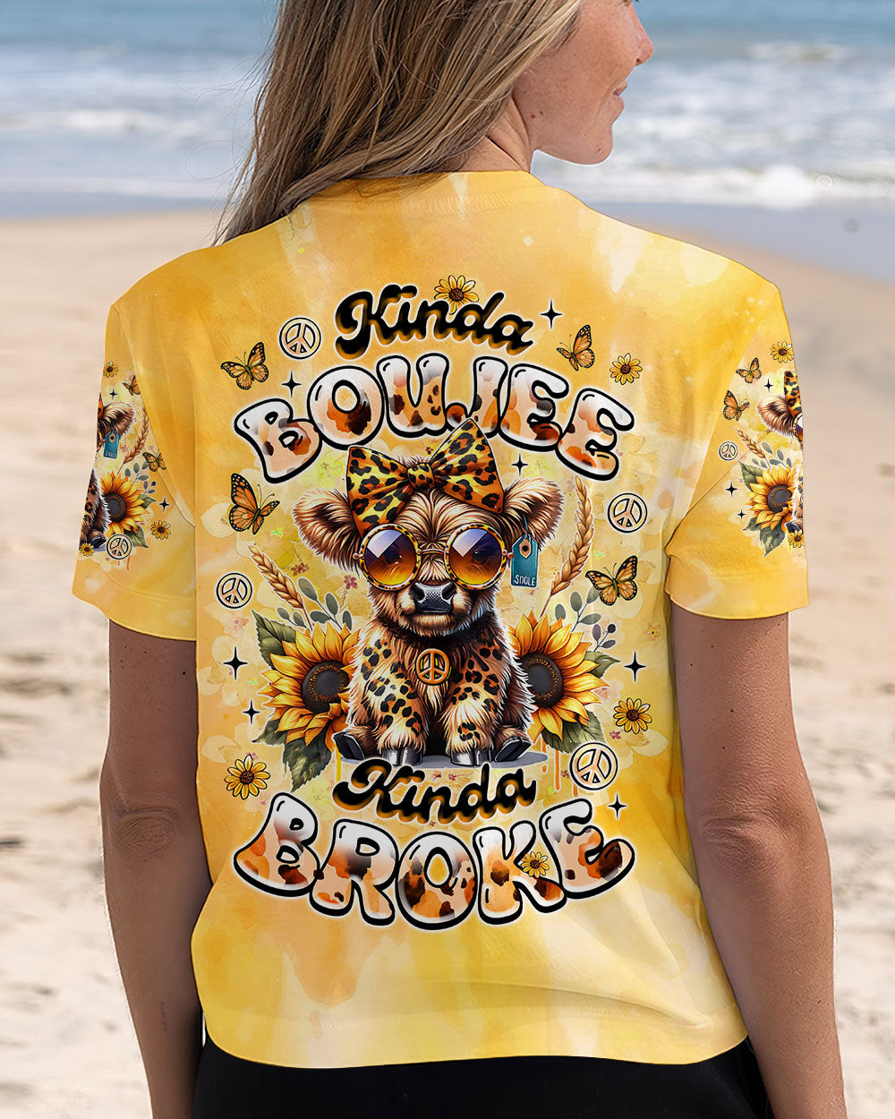 KINDA BOUJEE KINDA BROKE COW ALL OVER PRINT - TLNZ1507252