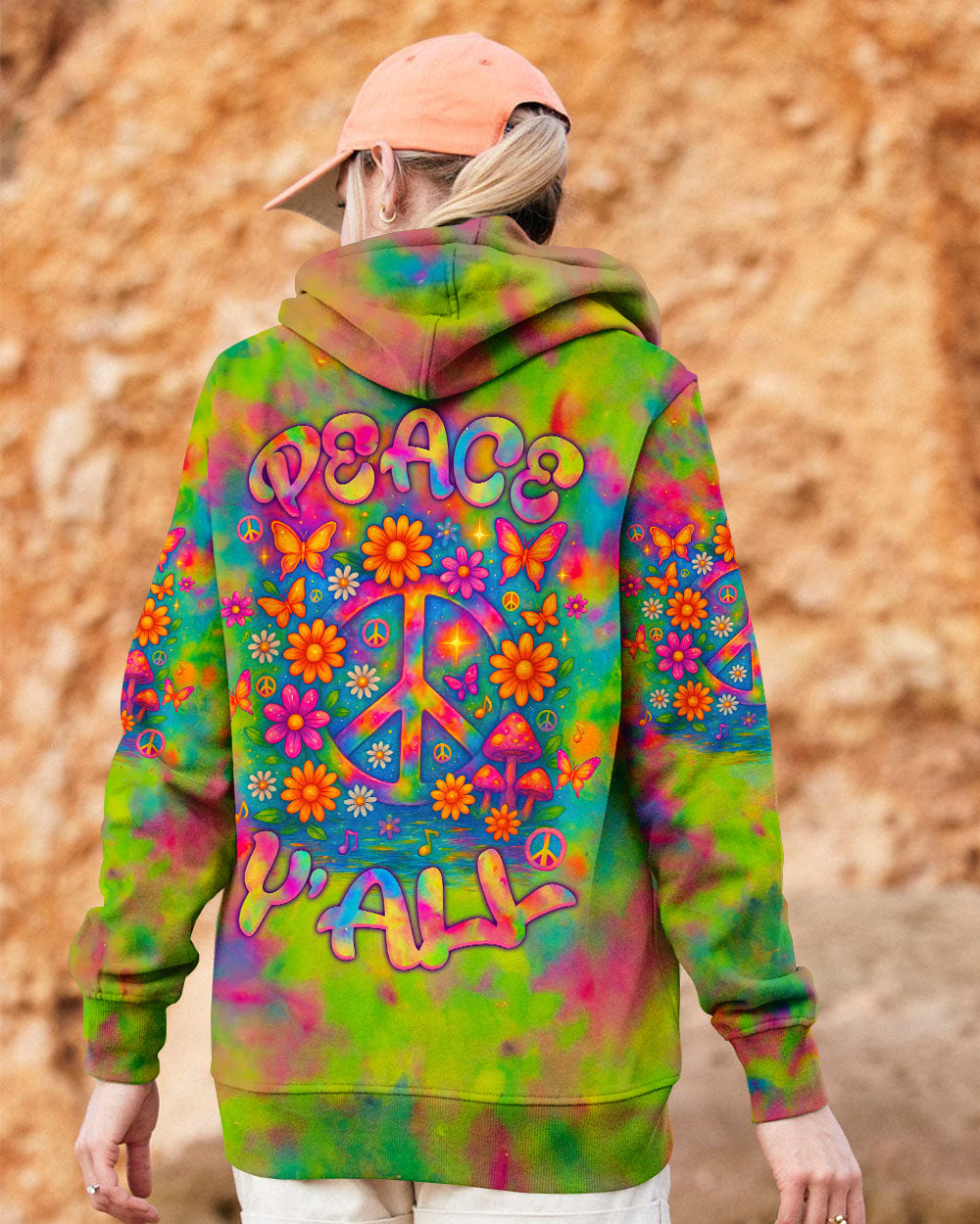 PEACE Y' ALL COLORFUL ALL OVER PRINT - TLNZ1704253