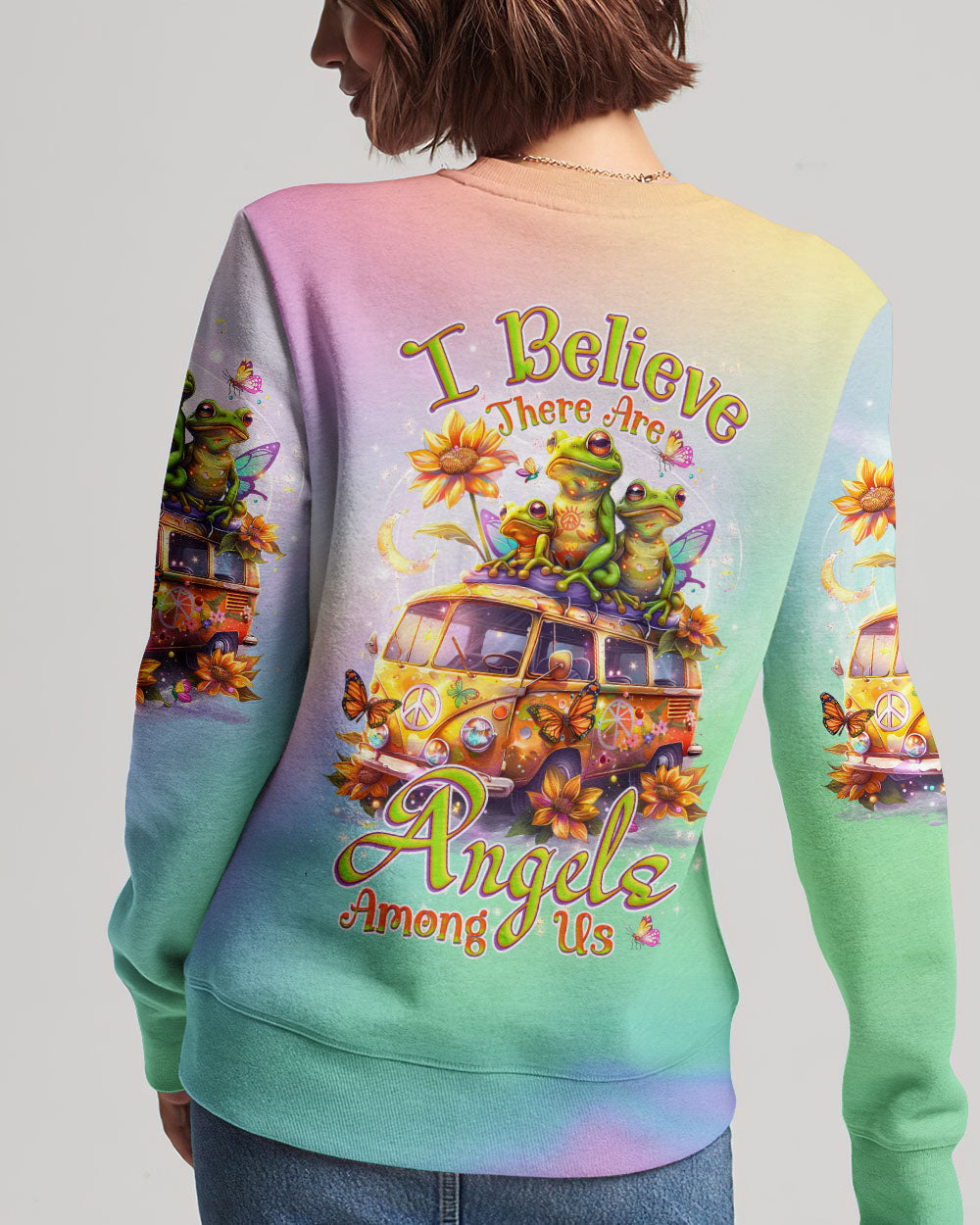 I BELIEVE THERE ARE ANGELS AMONG US FROG ALL OVER PRINT - TLNZ1803243