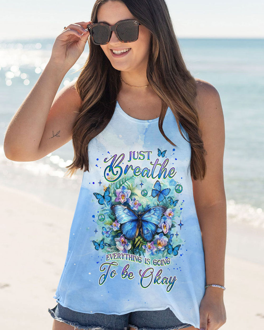 JUST BREATHE BUTTERFLY ALL OVER PRINT  - TLNZ1903254